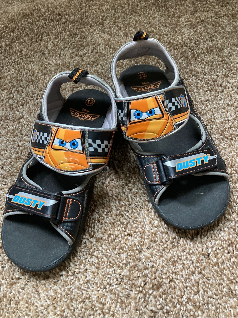 Disney Cars sandals boys new size 12 lights up red